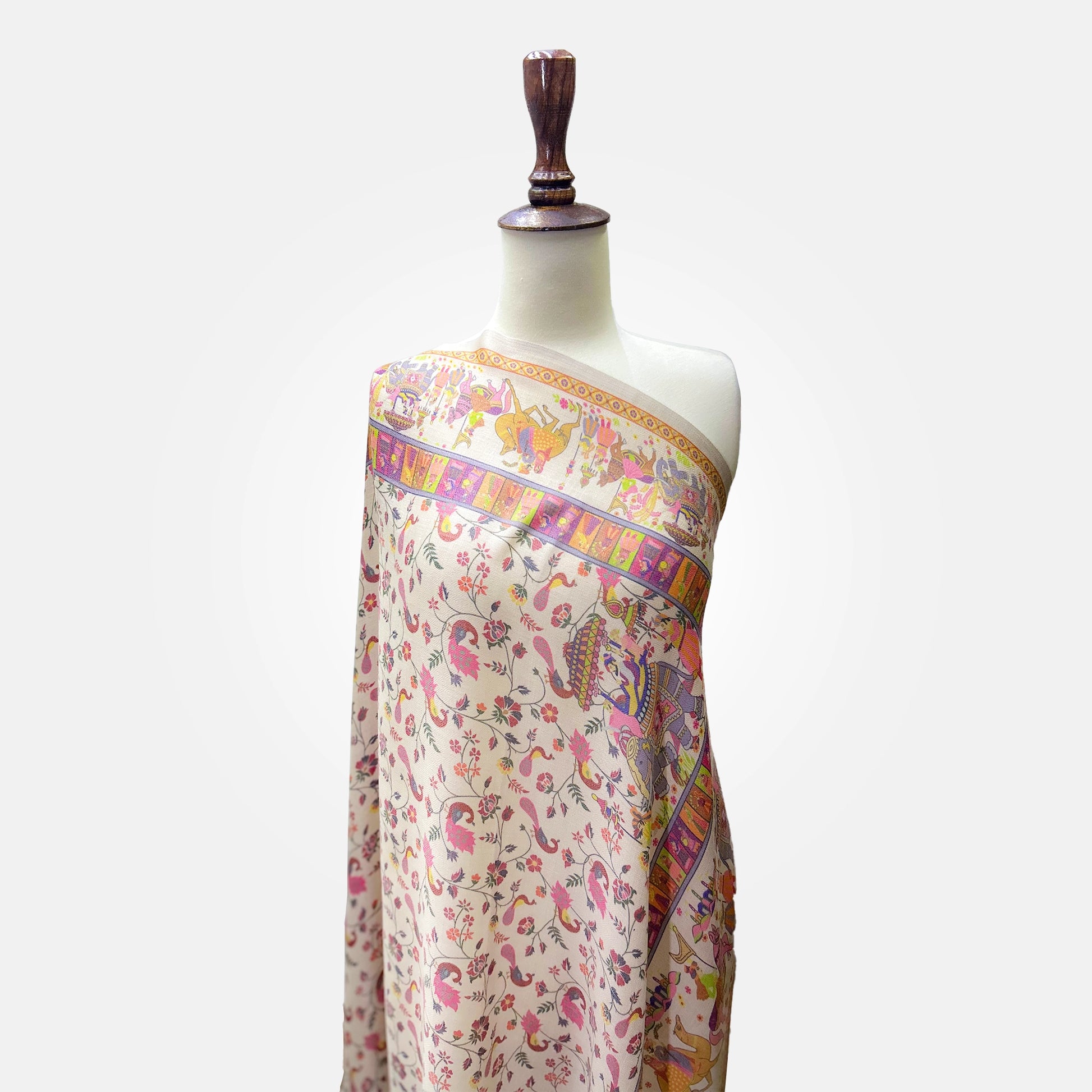Print Hathi Jaal Shawl
