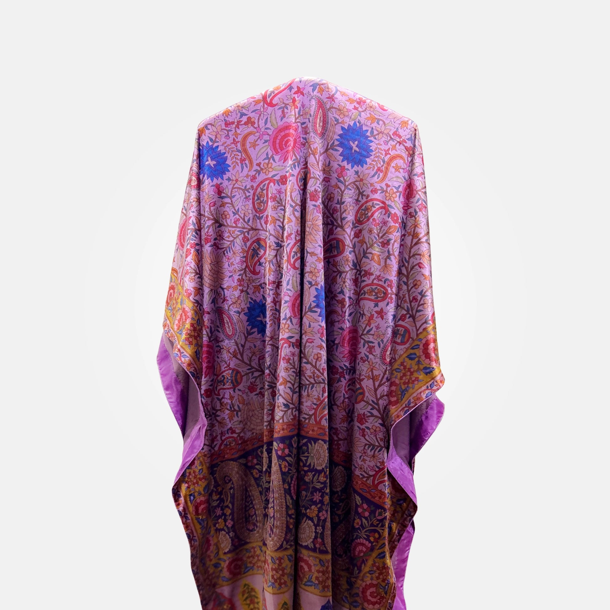 Purple Phulkari Jaal Velvet Shawl