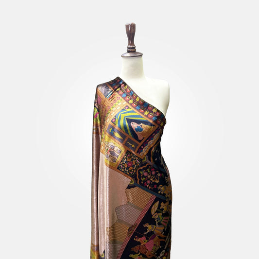 Baraat Border Velvet Print Shawl