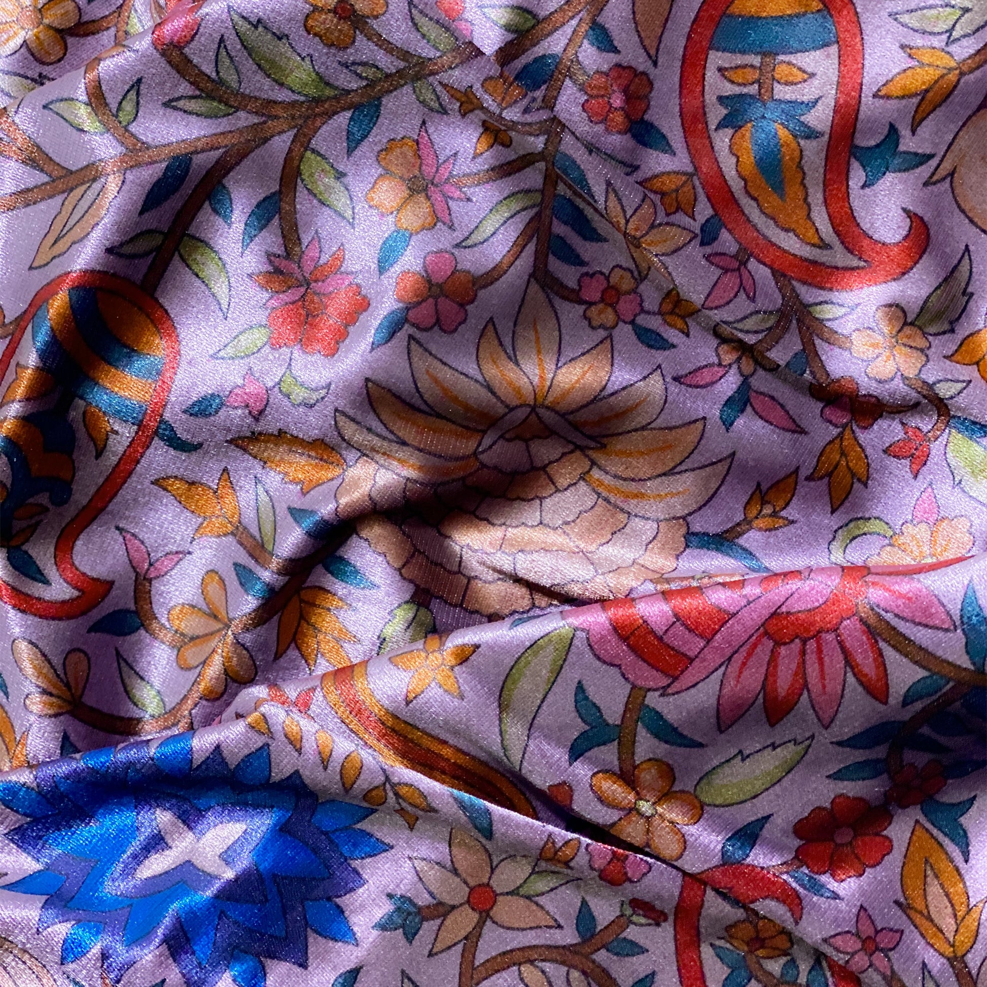 Purple Phulkari Jaal Velvet Shawl