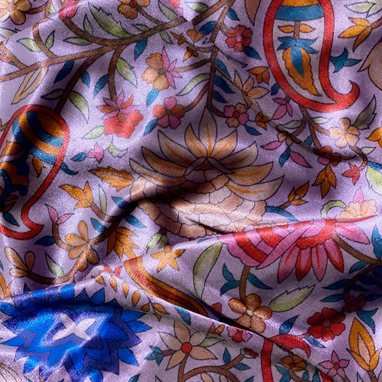 Purple Phulkari Jaal Velvet Shawl