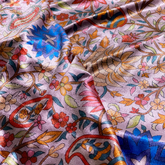 Purple Phulkari Jaal Velvet Shawl