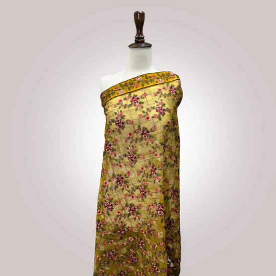 Fancy Tissue Dupatta 2 - Machine Embroidered