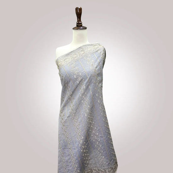 Fancy Paper Cotton Dupatta - Machine Embroidered