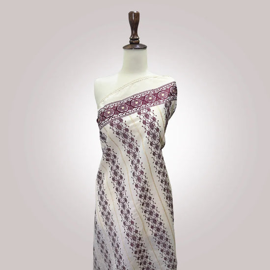 Fancy Paper Cotton Dupatta - Machine Embroidered
