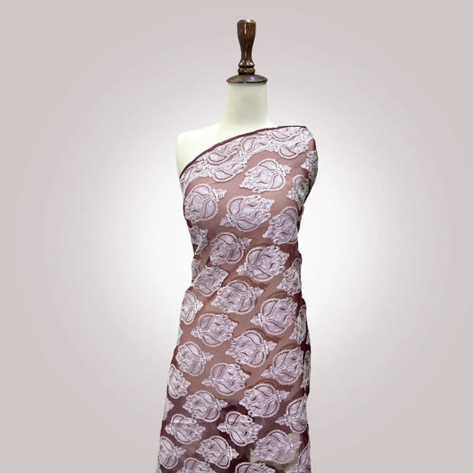 Fancy Tissue Dupatta 4 - Machine Embroidered